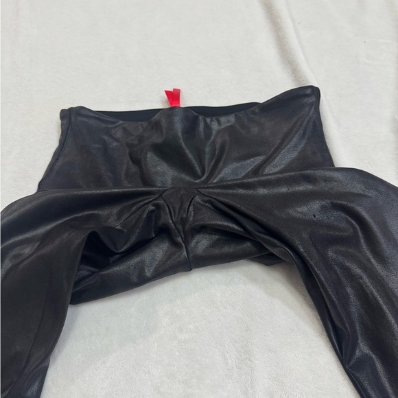 Black Spanx Faux Leather Leggings - Picture 5 of 10